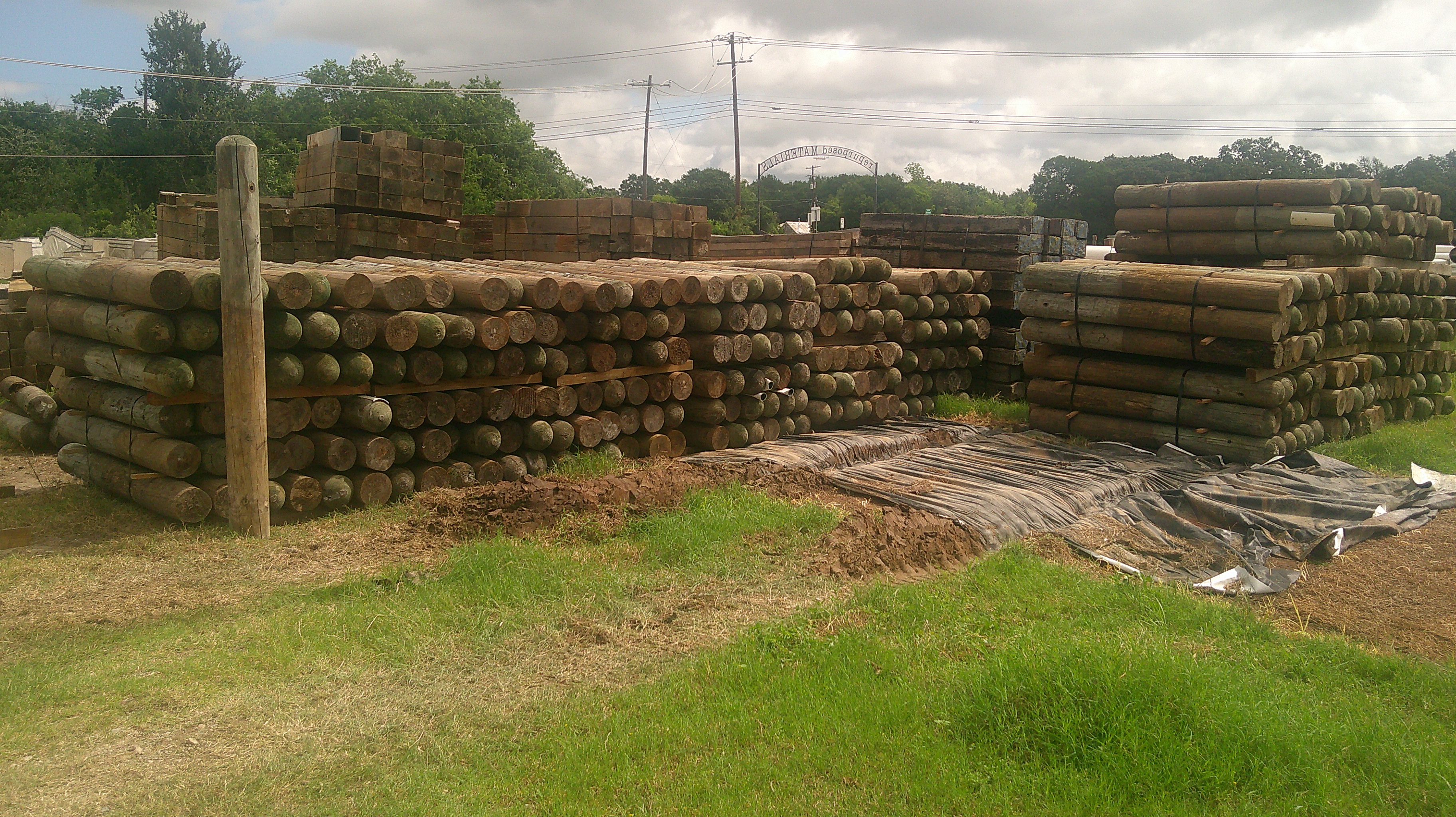 Treated Guardrail Post - 7" x 6' - Image 9