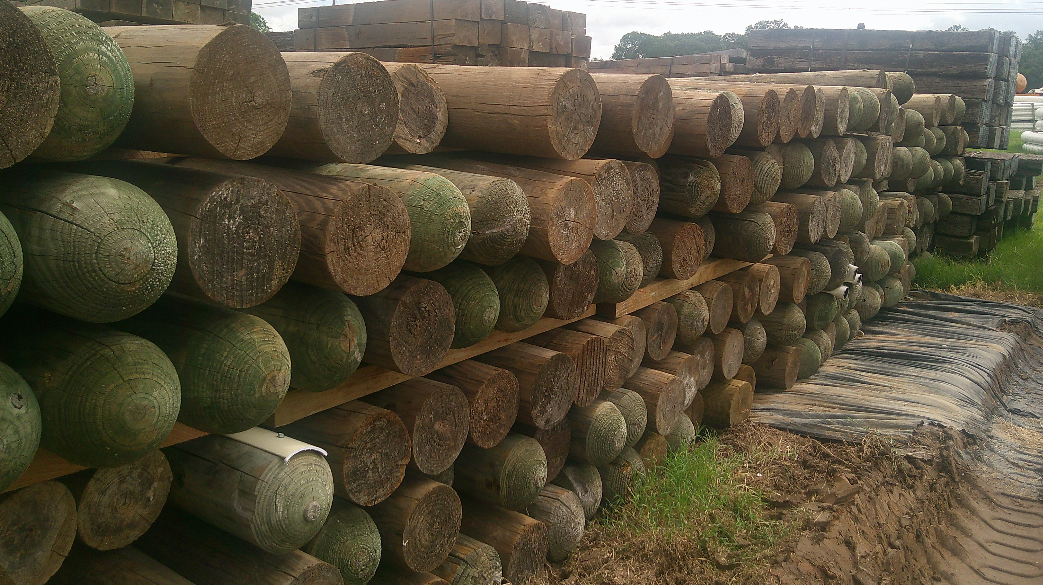 Treated Guardrail Post - 7" x 6' - Image 8