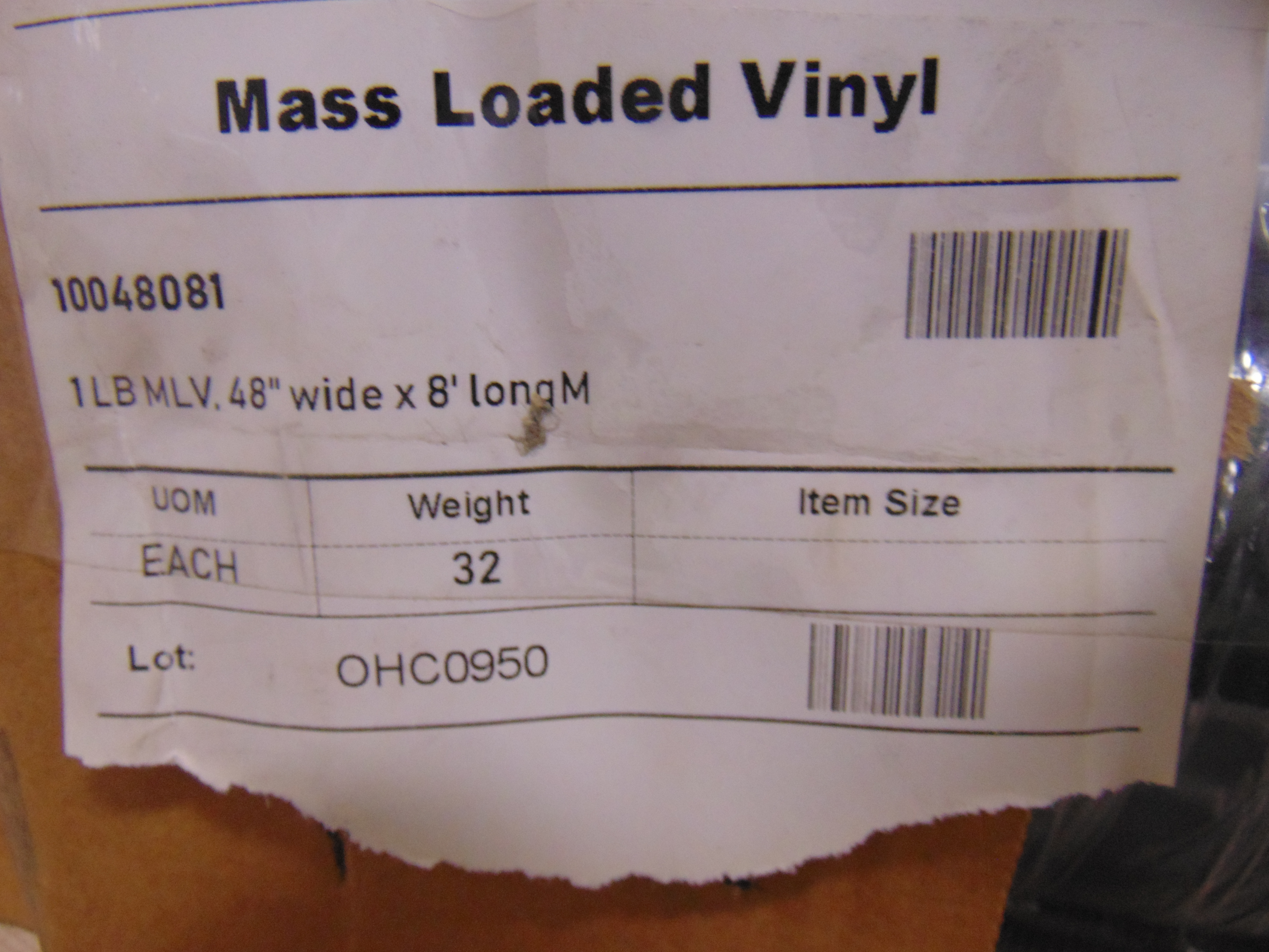 1 LB Mass Loaded Vinyl - 48" x 8' - Image 6