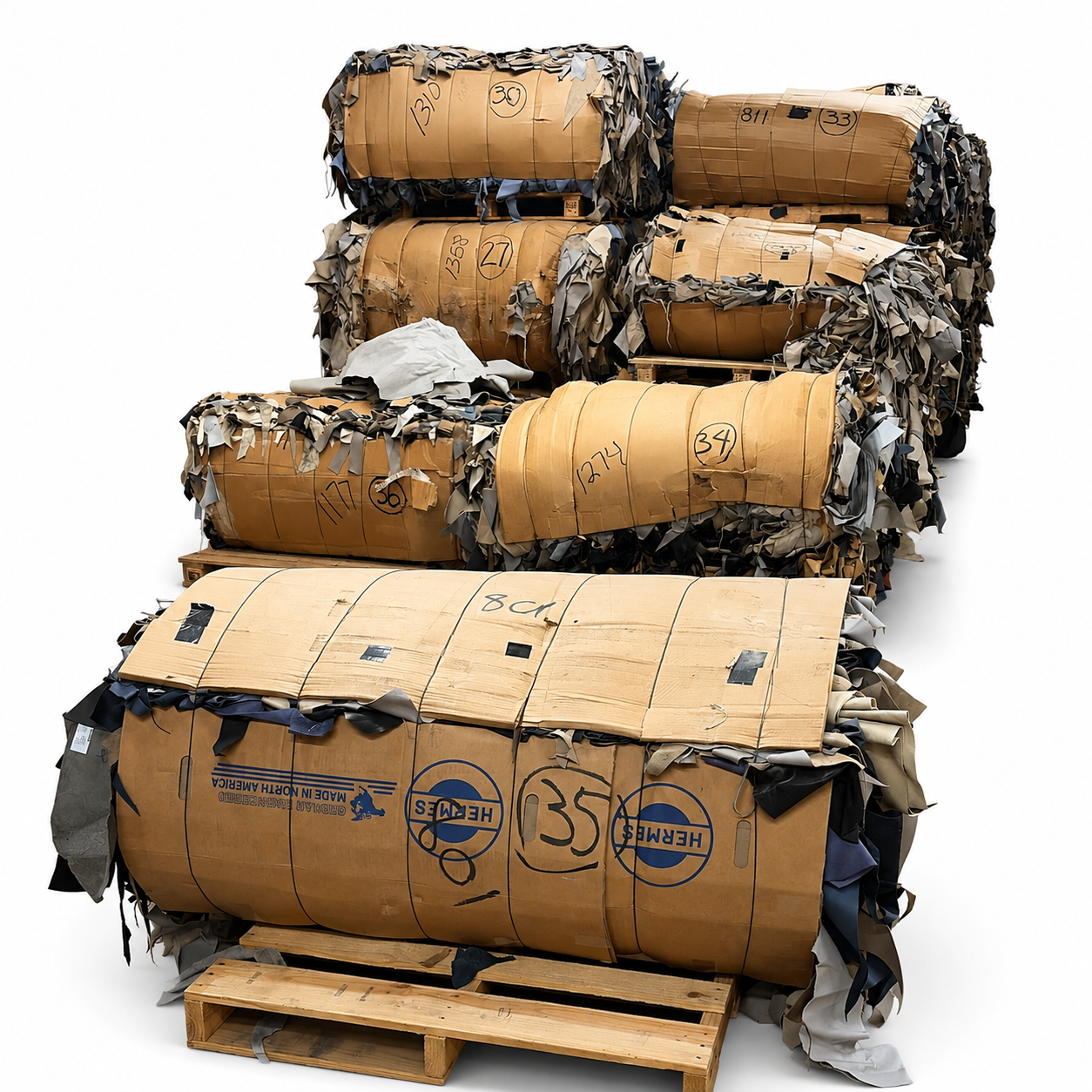 Bale of Leather Scraps