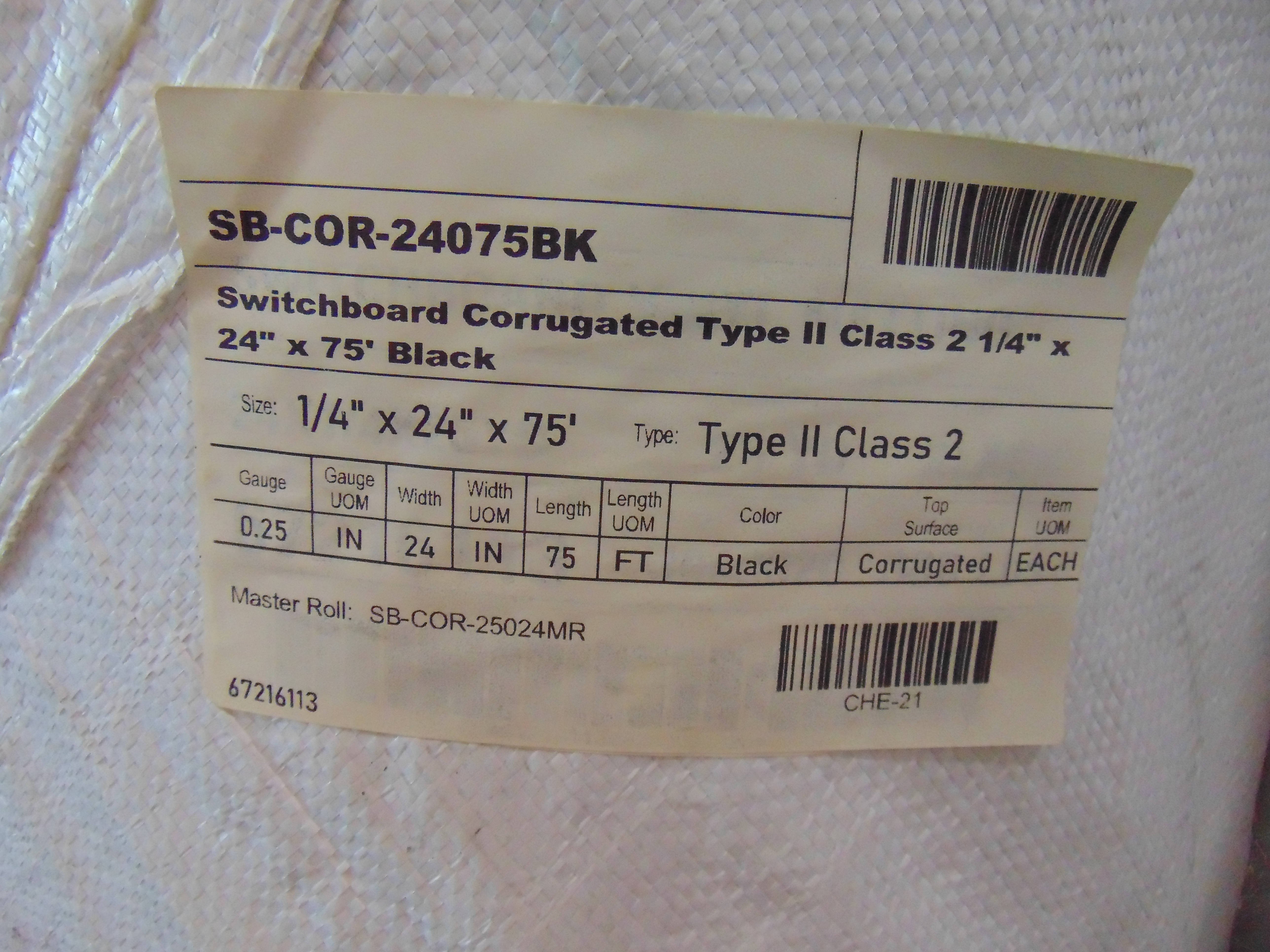 Switchboard Corrugated Matting