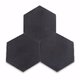 Encaustic Cement Tile - Hex Solid Black - Case QTY Encaustic Cement Tile
