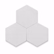 Encaustic Cement Tile - Hex Solid Gray - Case QTY Encaustic Cement Tile