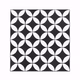 Encaustic Cement Tile - Circles White on Black - Case QTY Encaustic Cement Tile